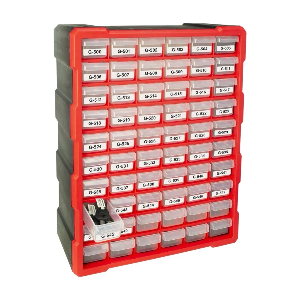 KEY-GLCABINET500-5K – CREATIVE PRO Key Storage Case, Cabinet With Drawers Gray With 5 Keys Each Of 50 Key Codes Numbe...